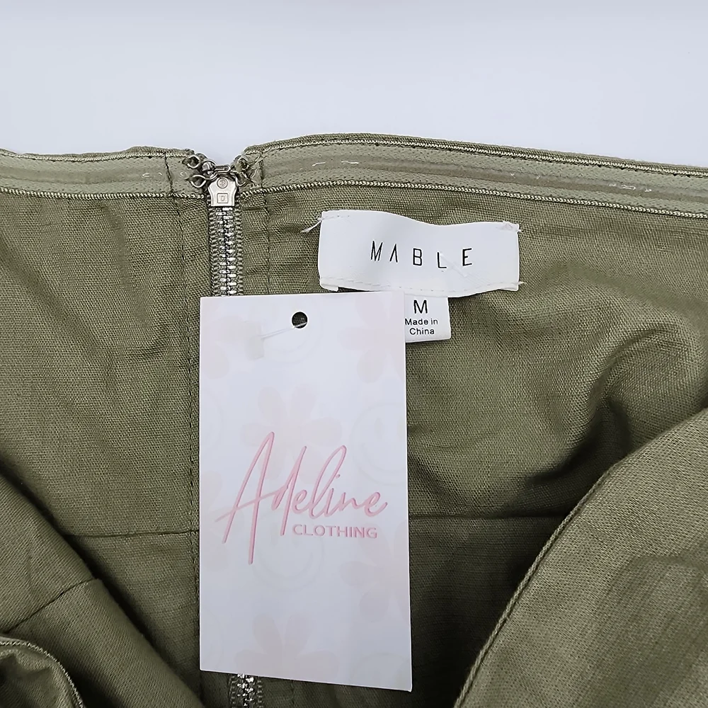 MARBLE Olive Puff Sleeve Mini Dress - Picture 5 of 7